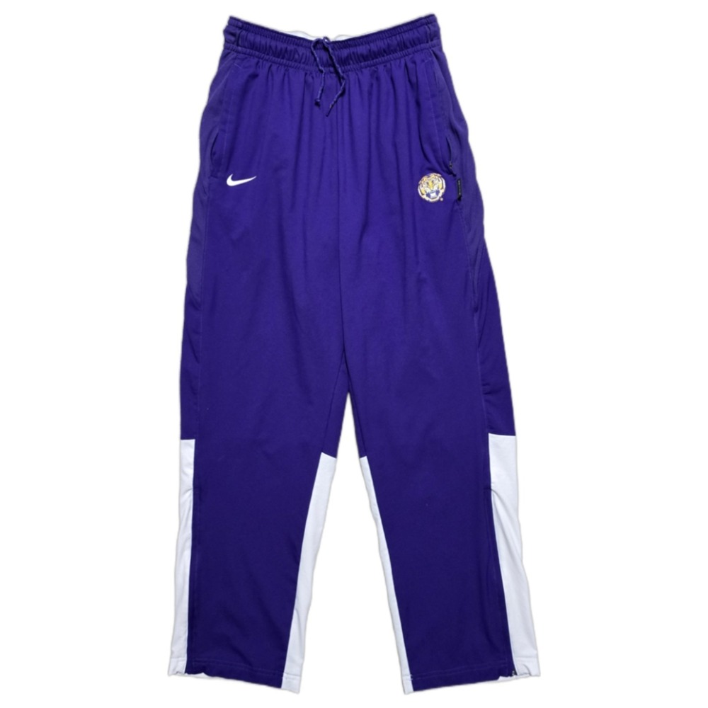 LSU Tigers Baseball Team Issued Sweatpants Nike Rare Travel Dri-Fit Mens L 30x34